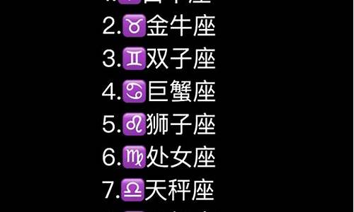 12星座的排序分别是什么_12星座排行顺序表